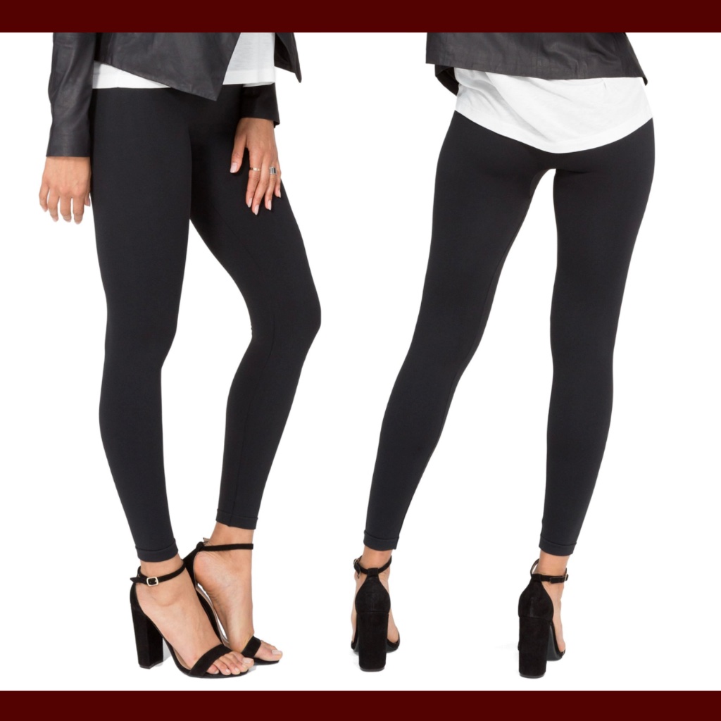 Nwt Spanx [ Xl ] Look At Me Now Seamless Leggings In Black